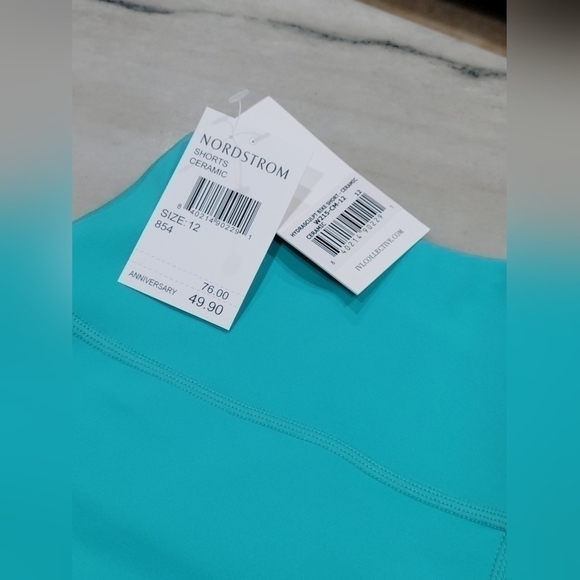 IVL Collective Hydrasculpt Bike Shorts Teal Blue Size 12 NWT - Picture 8 of 10